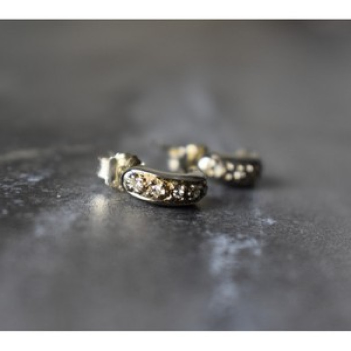 925 Sterling Silver White CZ Stud Earrings