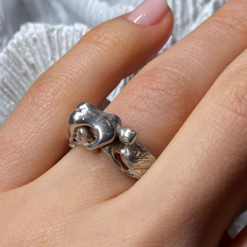925 Sterling Silver Kamasutra Ring Size 6.5