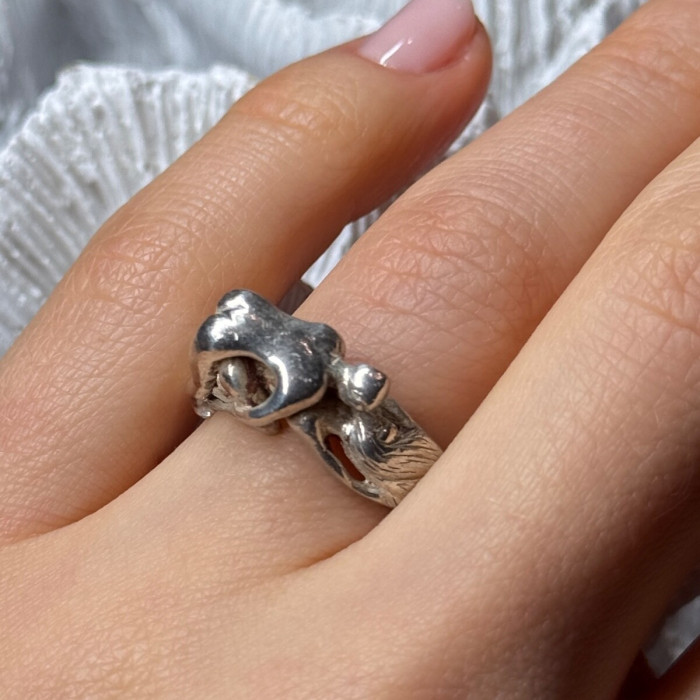 925 Sterling Silver Kamasutra Ring Size 6.5