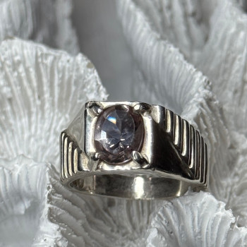 Men's 925 Sterling Silver Spinel Ring Size 8.5
