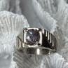Men's 925 Sterling Silver Spinel Ring Size 8.5