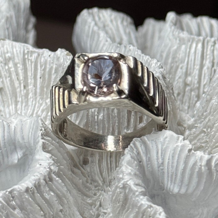 Men's 925 Sterling Silver Spinel Ring Size 8.5
