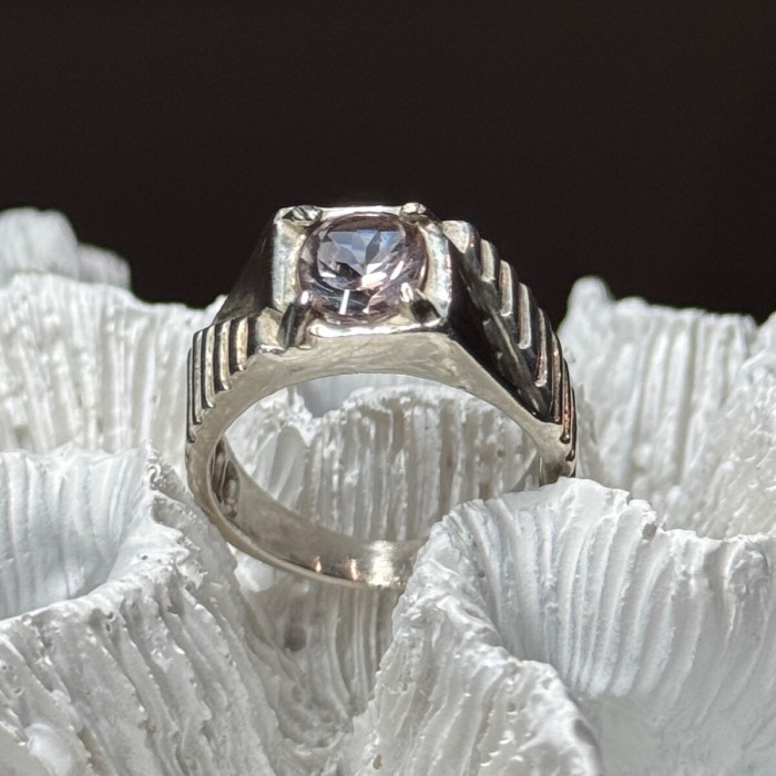 Men's 925 Sterling Silver Spinel Ring Size 8.5