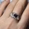 Men's 925 Sterling Silver Spinel Ring Size 8.5