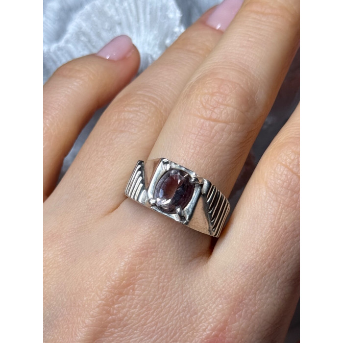 Men's 925 Sterling Silver Spinel Ring Size 8.5