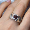 Men's 925 Sterling Silver Spinel Ring Size 8.5