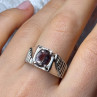 Men's 925 Sterling Silver Spinel Ring Size 8.5