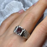 Men's 925 Sterling Silver Spinel Ring Size 8.5