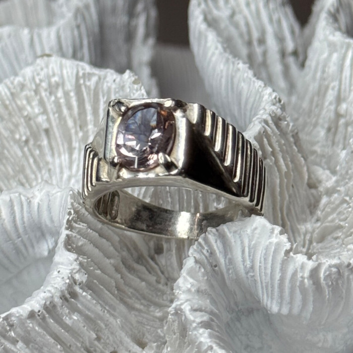Men's 925 Sterling Silver Spinel Ring Size 8.5