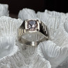 Men's 925 Sterling Silver Spinel Ring Size 8.5