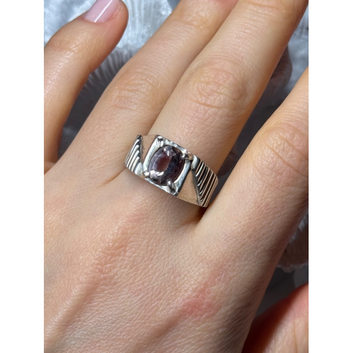 Men's 925 Sterling Silver Spinel Ring Size 8.5