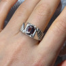 Men's 925 Sterling Silver Spinel Ring Size 8.5