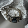 Men's 925 Sterling Silver Topaz Ring Size 8.5