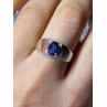 MEN'S 925 STERLING SILVER SAPPHIRE RING SIZE 8.5