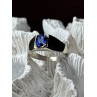 MEN'S 925 STERLING SILVER SAPPHIRE RING SIZE 8.5