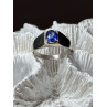 MEN'S 925 STERLING SILVER SAPPHIRE RING SIZE 8.5
