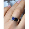 MEN'S 925 STERLING SILVER SAPPHIRE RING SIZE 8.5